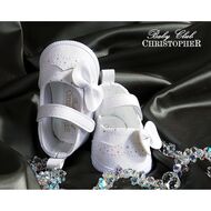 Skórzana Baletka  z Kokardą Biała Kod 4693/195 - 2