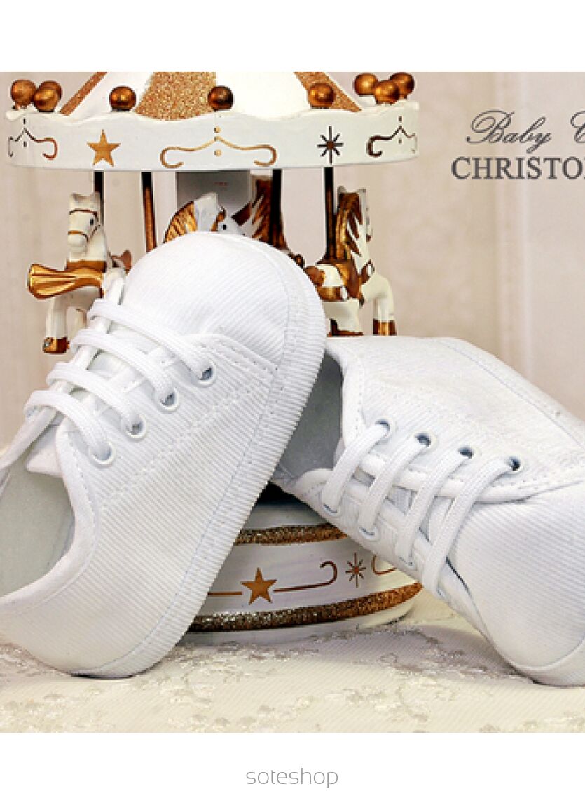 Sztruksowe Buciki  wiązane Białe Kod 3511/165