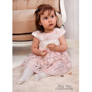 Sukienka koronkowa bawełnina różowa Kod.6598 - 2