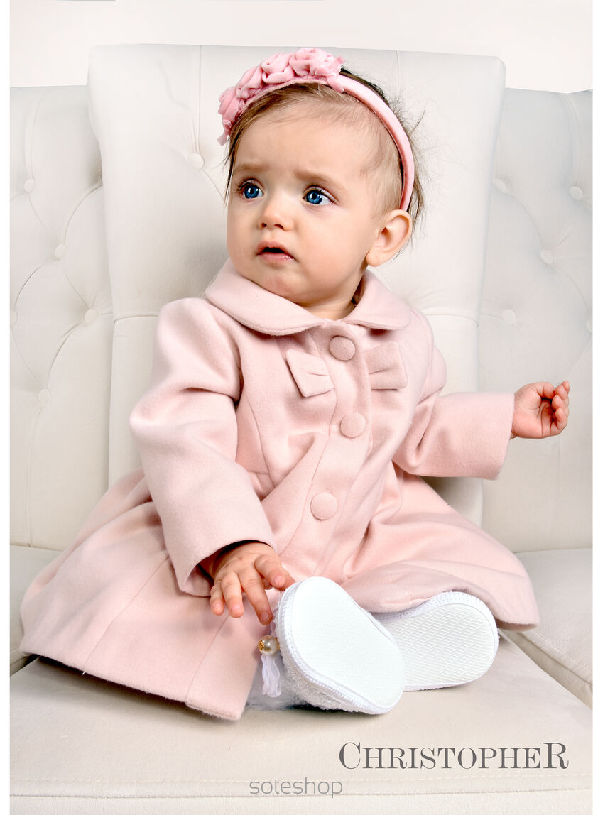 Płaszczyk Wiosenny cieńki Flausz Pudrowy Róż KOD.6789