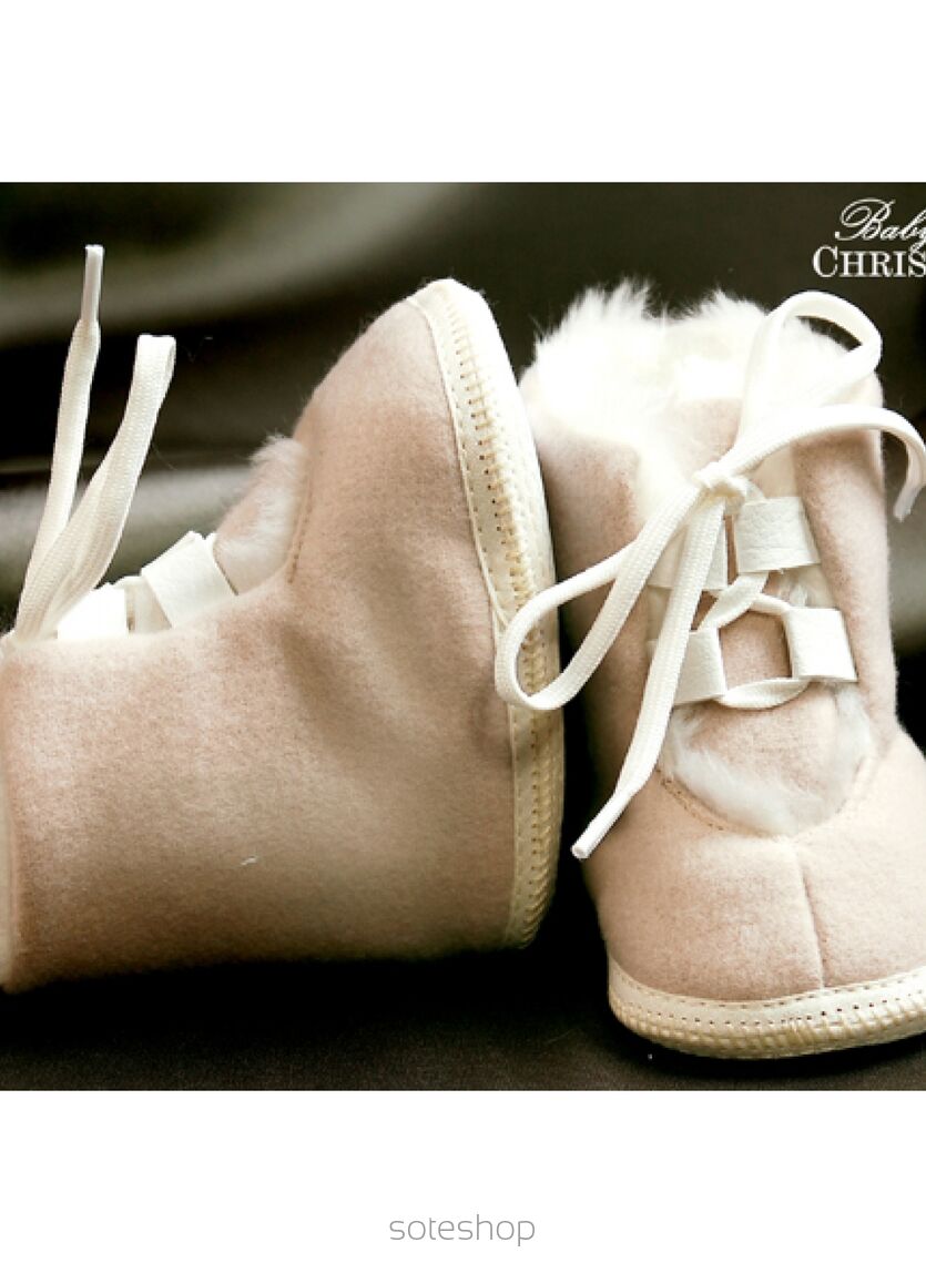 KOZACZKI Z FLAUSZU BEŻOWE Kod 4884/227