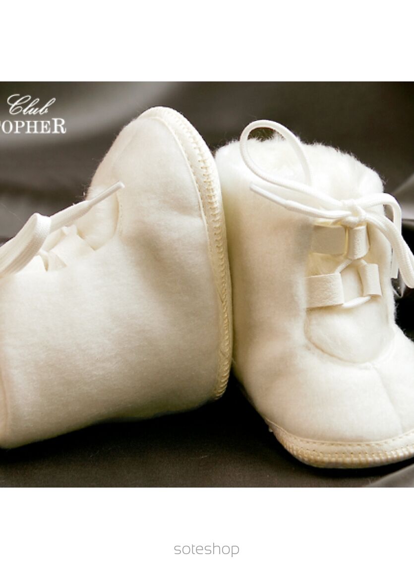 KOZACZKI Z FLAUSZU ECRU Kod 4884/221