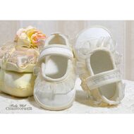 Atłasowa Baletka Kremowa Kod 6949/2 - 3