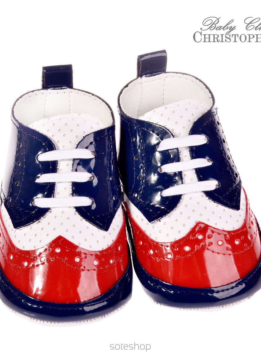 Buciki chłopięce wiązane w dziurki Kod.6383/344 lakierki trzy kolory