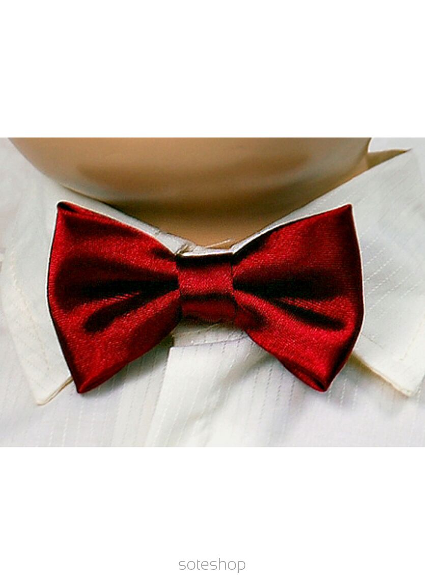 Muszka Atłasowa Bordowa