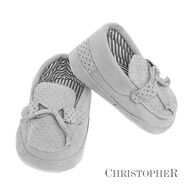 Mokasyny w dziurki Kod.6628/7  jasne szare - 2