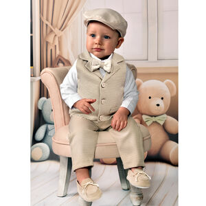 Komplet Chłopięcy z Kamizelką w pepitkę Kod.8080