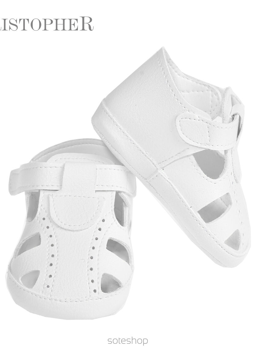 Sandał Skórzany Biały Kod.5324/1