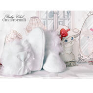 Kozaczki Dziewczęce Białe welurowe  Kod 5881/301 - 2