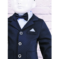 Garniur Granatowy w Kropki  Kod.6321 - 4