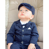 Garniur Granatowy w Kropki  Kod.6321 - 3