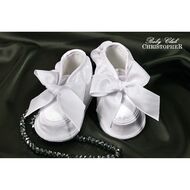 Atłasowe Buciki z Kokardą Białe Kod 4778/1a - 2