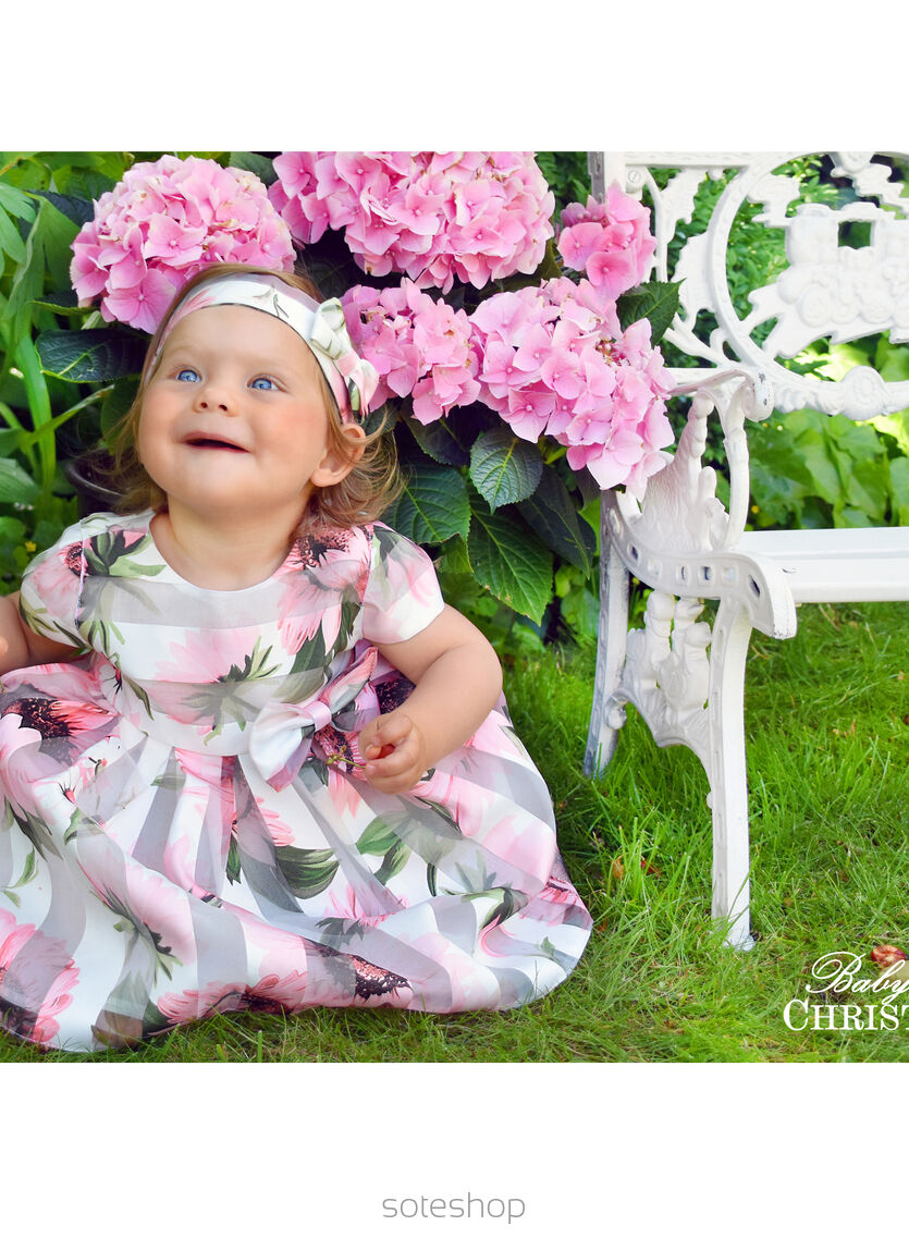 Sukienka w pasy Ozdobne kod.6130