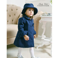 Płaszczyk Granatowy z flauszu - 2