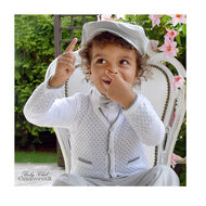 Zestaw ze swetrem Biało-Szarym - 3