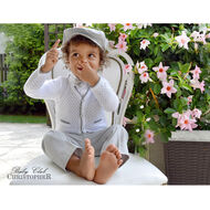 Zestaw ze swetrem Biało-Szarym - 2