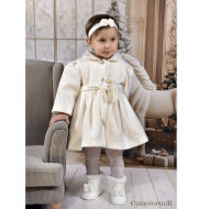 Płaszczyk kremowy z flauszu kod.7168 - 2