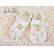 Baletka Kwiat atłasowa 6352/2 kremowa - 2