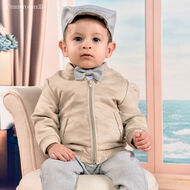 Bomberka Chłopięca Zamszowa Eko Beżowa Kod.X - 2