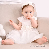 Sukienka kremowa z mięciutkim tiulem Kod.6765 - 5