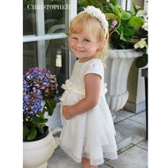 Sukienka kremowa z mięciutkim tiulem Kod.6765 - 2