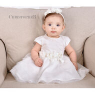 Sukienka kremowa z mięciutkim tiulem Kod.6765 - 3